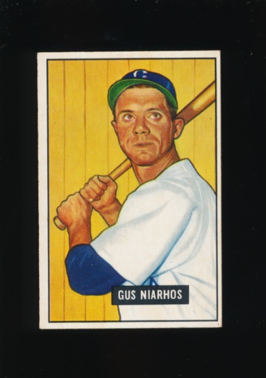 1951 Bowman Baseball Card #124 Gus Niarhos Chicago White Sox