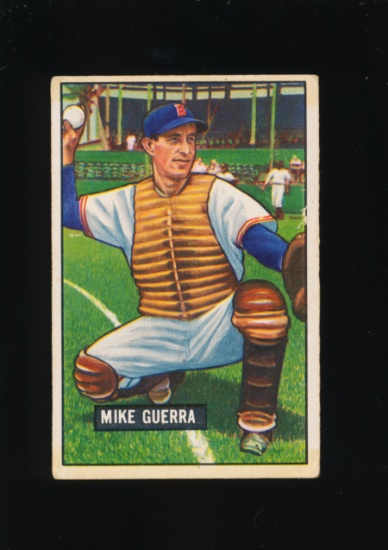 1951 Bowman Baseball Card #202 Mike Guerra Washington Senators