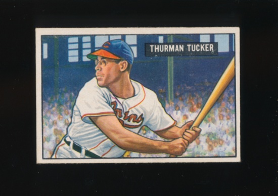 1951 Bowman Baseball Card #222 Thurman Tucker Cleveland Indans
