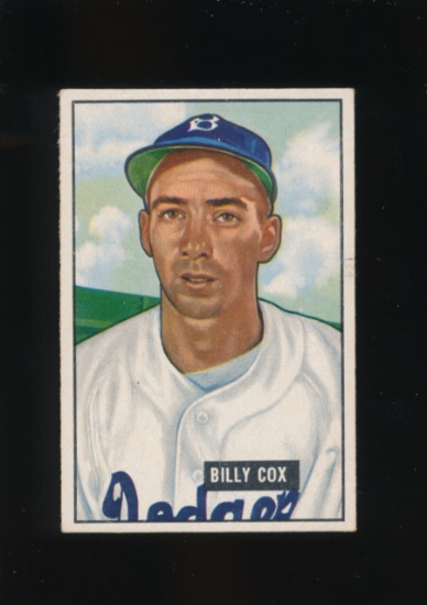1951 Bowman Baseball Card #224 Billy Cox Brooklyn Dodgers