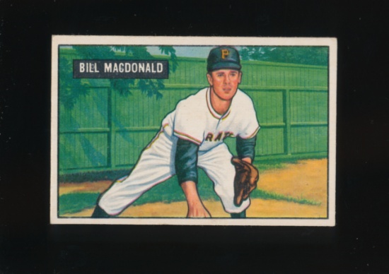 1951 Bowman Baseball Card #239 Bill Macdonald Pittsburgh Pirates