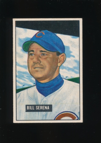 1951 Bowman Baseball Card #246 Bill Serena Chicago Cubs