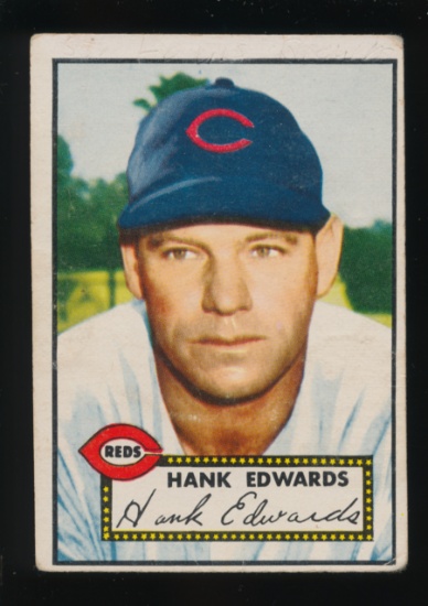 1952 Topps Basrball Card #176 Hank Edwards Cincinnarti Reds