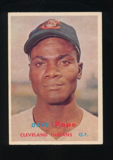 1957 Topps Baseball Card #249 Dave Pope Cleveland Indians