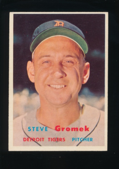 1957 Topps Baseball Card #258 Steve Gromek Detroit Tigers