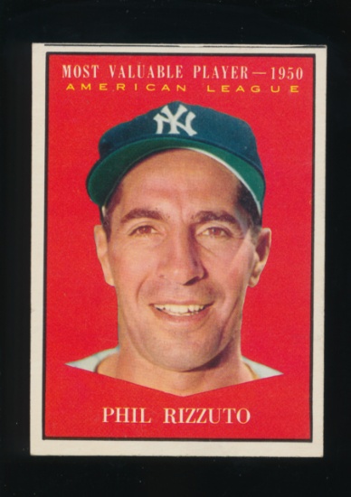 1961 Topps Baseball Card #471 Phil Rizzuto New York Yankees MVP
