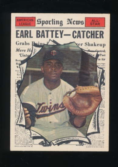 1961 Topps Baseball Card #582 Earl Battey Minnesota Twins All-Star