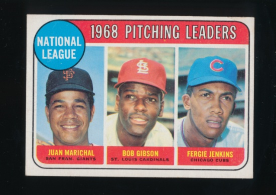 1969 Topps Baseball Card #10 National League Pitching Leaders: Juan Maricha