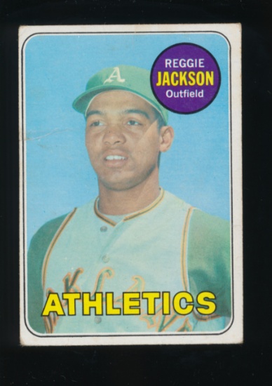 1969 Topps ROOKIE Baseball Card #260 Rookie Reggie Jackson Oakland Athletic