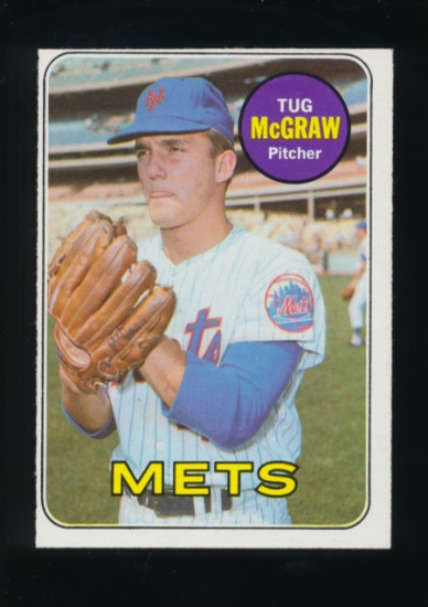 1969 Topps Baseball Card #601 Tug McGraw New York Mets