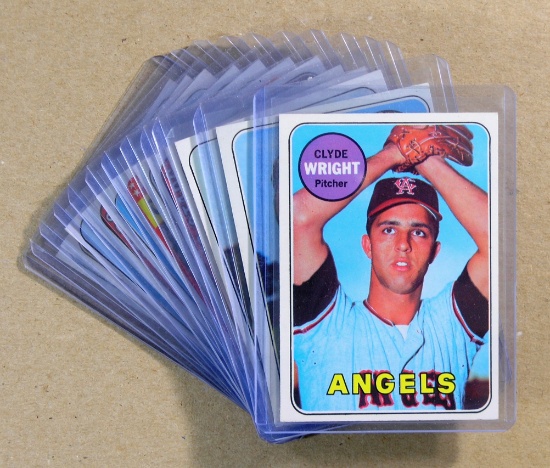 (12) 1969 Topps Low Number Baseball Cards (Commons).  EX or Higher Grade Co