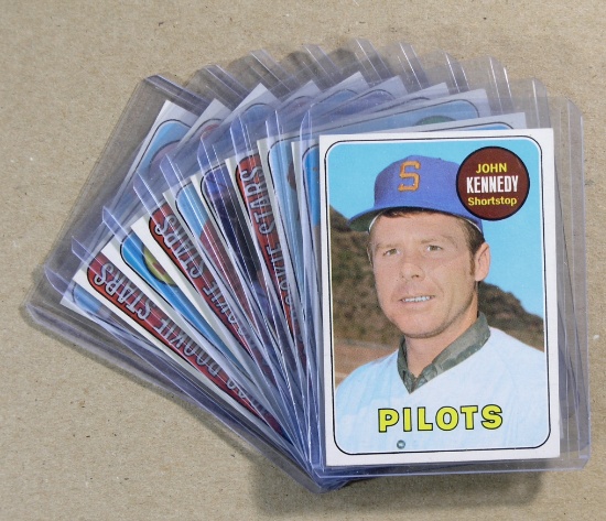 (10) 1969 Topps High Number Baseball Cards (Commons).  EX or Higher Grade C