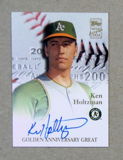 2001 Topps AUTOGRAPHED Baseball Card #GAA-KH Ken Holtzman Oakland Athletics