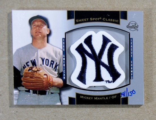 2003 Upper Deck Sweet Spot Limited Edition Souvenir Logo Patch Baseball Car