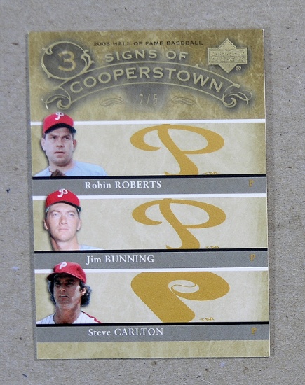 2005 Upper Deck Signs of Cooperstown Baseball Card #RBC: Robin Roberts-Jim