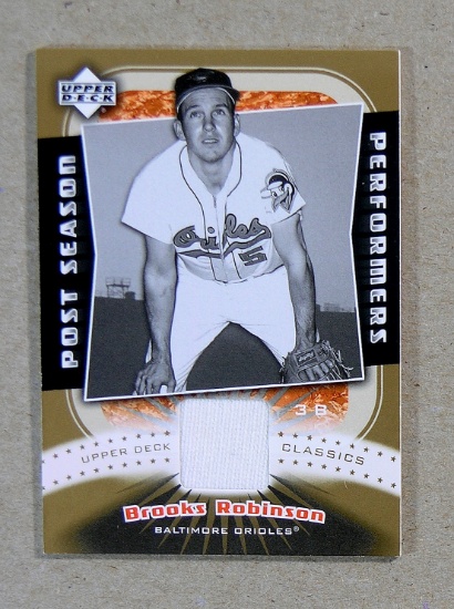 2005 Upper Deck GAME WORN JERSEY Baseball Card #PB-BR Brooks Robinson Balti