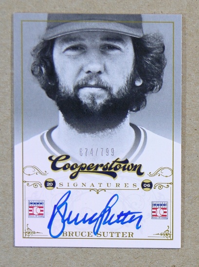 2012 Panini AUTOGRAPHED Baseball Card #HOF-BSU Bruce Sutter Cooperstown Sig
