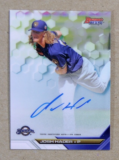 2016 Bowmans Best AUTOGRAPHED Baseball Card #B16-JH Josh Hader Milwaukee Br