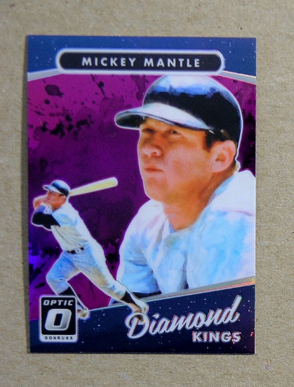 2017 Panini Donrus Optic Prizm Baseall Card #7 Mickey Mantle Diamond Kings