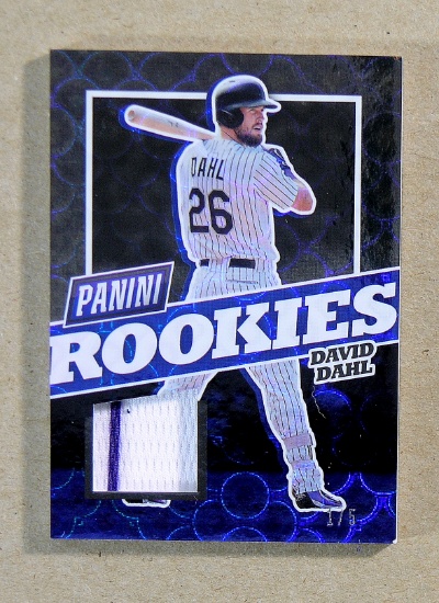 2017 Panini GAME WORN JERSEY-ROOKIE Baseball Card #DD David Dahl Colorado R