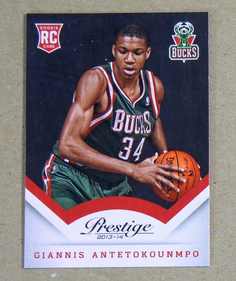 2013-14 Panini Prestige ROOKIE Basketball Card #175 Rookie Giannis Antetoko