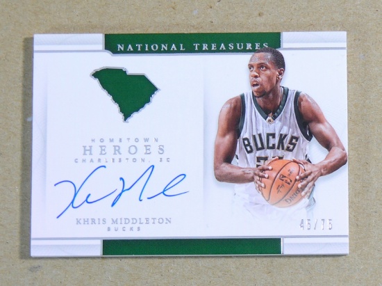 2017 Panni Treasures AUTOGRAPHED Basketball Card #22 Khris Middleton Milwau
