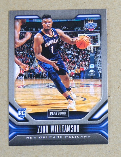 2019-20 Panini Playbook ROOKIE Basketball Card #169 Rookie Zion Williamson