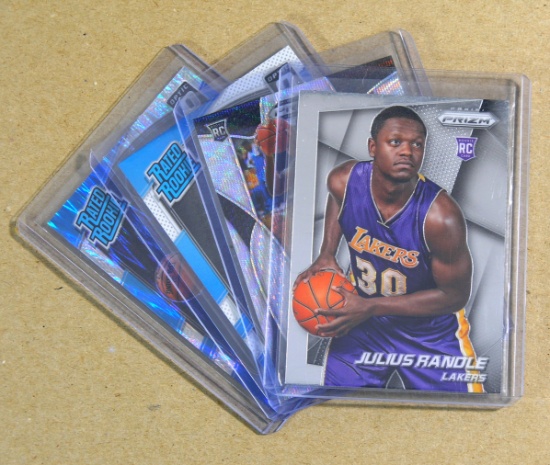 (4) Rookie Basketball Cards: Julius Randle-Justin Wright-Foreman-Kyle Kuzma