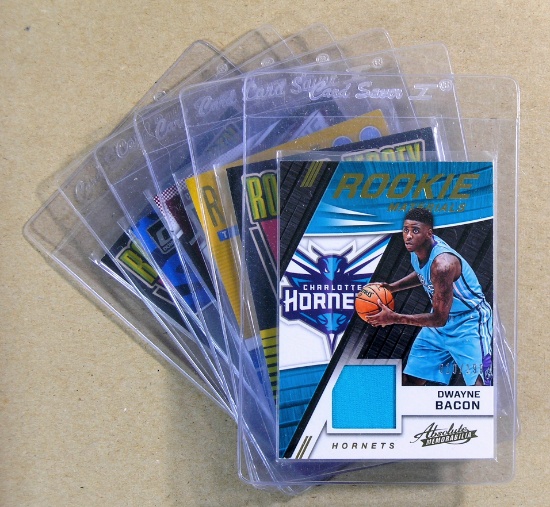 (6) Game Worn Jersey Basketball Cards