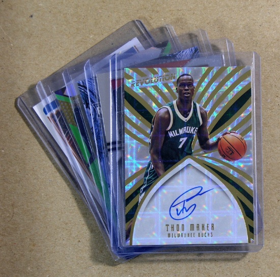 (5) Autographed Basketball Cards