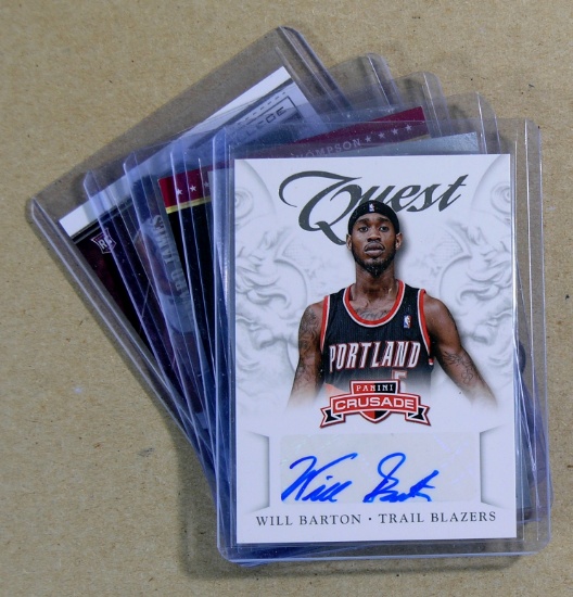(5) Autographed Basketball Cards