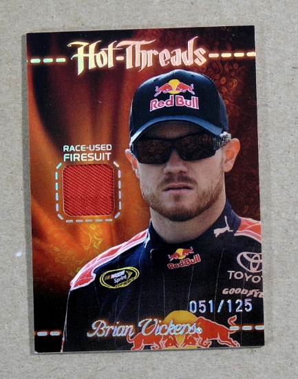 2010 Press Pass Hot Threads Race Used Fire Suit NASCAR Collectors Card #HT-
