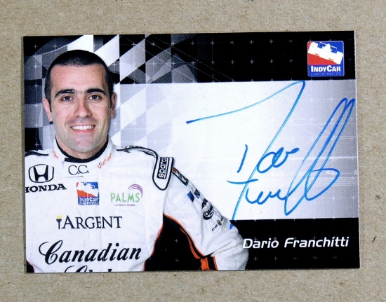 2007 Indy Racing AUTOGRAPHED Collectors Card Dario Franchitti Scottsh Forne