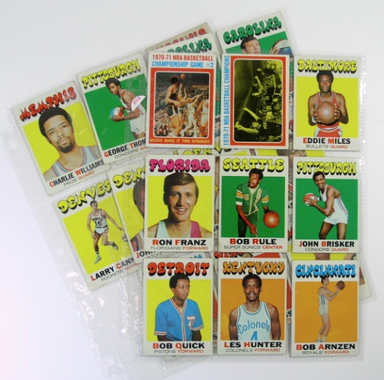 (24) 1970-71 Basketball Cards Mostly VG/EX to EX Conditions