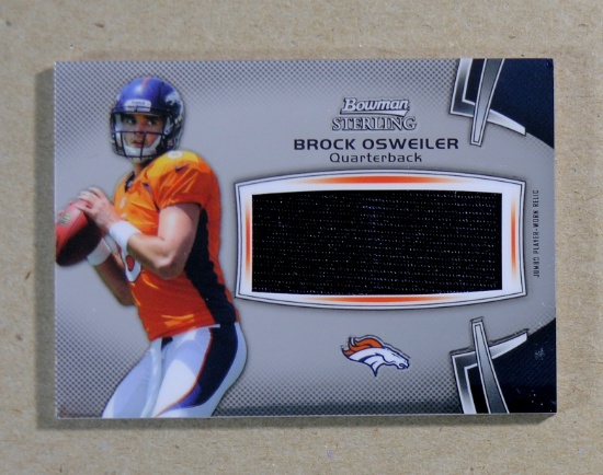 2012 Bowman Sterling GAME WORN JERSEY-ROOKIE Football Card #101 Rookie Broc