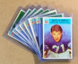 (8) 1966 Philadelphia Footall Cards Icludes Rookie Lee Roy Caffey Green Bay