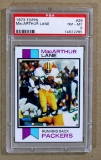 1973 Topps Football  Card #29 MacArthur Lane Green Bay Packers. Graded PSA
