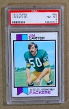 1973 Topps Football  Card #55 Jm Carter Green Bay Packers. Graded PSA NM/MT