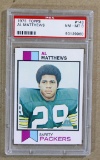 1973 Topps Football  Card #143 Al Matthews Green Bay Packers. Graded PSA NM