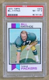 1973 Topps Football  Card #208 Bill Hayhoe Gree Bay Packers. Graded PSA NM/