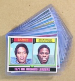 (10) 1974 Topps Hall of Famer Football Cards Icluding Greg Pruitt and John