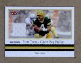 2002 Fleer GAME WORN JERSEY Football Card Brett Favre Green Bay Packers