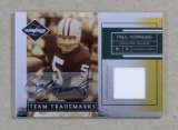 2007 Donruss AUTOGRAPHED-GAME WORN JERSEY Football Card #TT-24 Paul Hornung