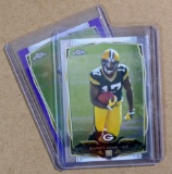 (2) 2014 Topps Chrome Purple & Silver ROOKIE Football Cards #114 Davante Ad