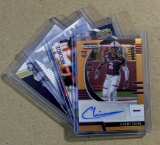 (4) AUTOGRAPHED Football Cards