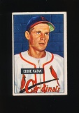1951 Bowman Baseball Card #85 Eddie Kazak St Louis Cardinals