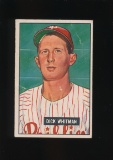 1951 Bowman Baseball Card #221 Dick Whitman Philadelphia Phillies