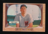 1955 Bowman Baseball Card #13 Clyde Vollmer Washington Senators