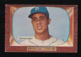 1955 Bowman Baseball Card #270 Chico Fernandez Brooklyn Dodgers