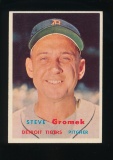 1957 Topps Baseball Card #258 Steve Gromek Detroit Tigers